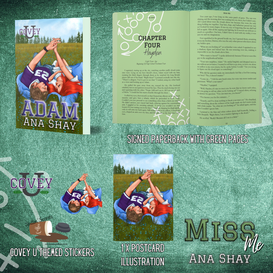 Illustrative Name - Miss Me (Covey U Book 2) Green Page Paperback - SIGNED